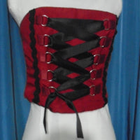 Boned bodice with front lacing