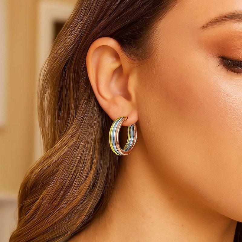 Earrings, gold and silver, diamond and gemstone.