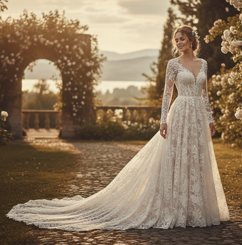 Woman wearing wedding dress