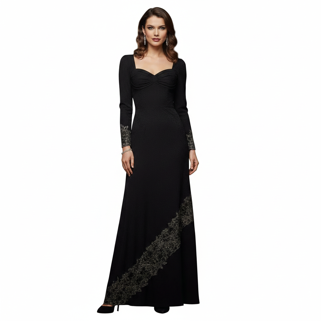 Vestido con espalda de encaje