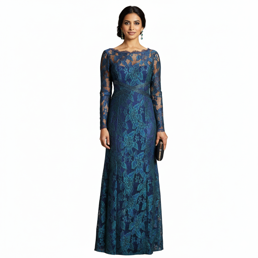 Vestido cruzado de encaje