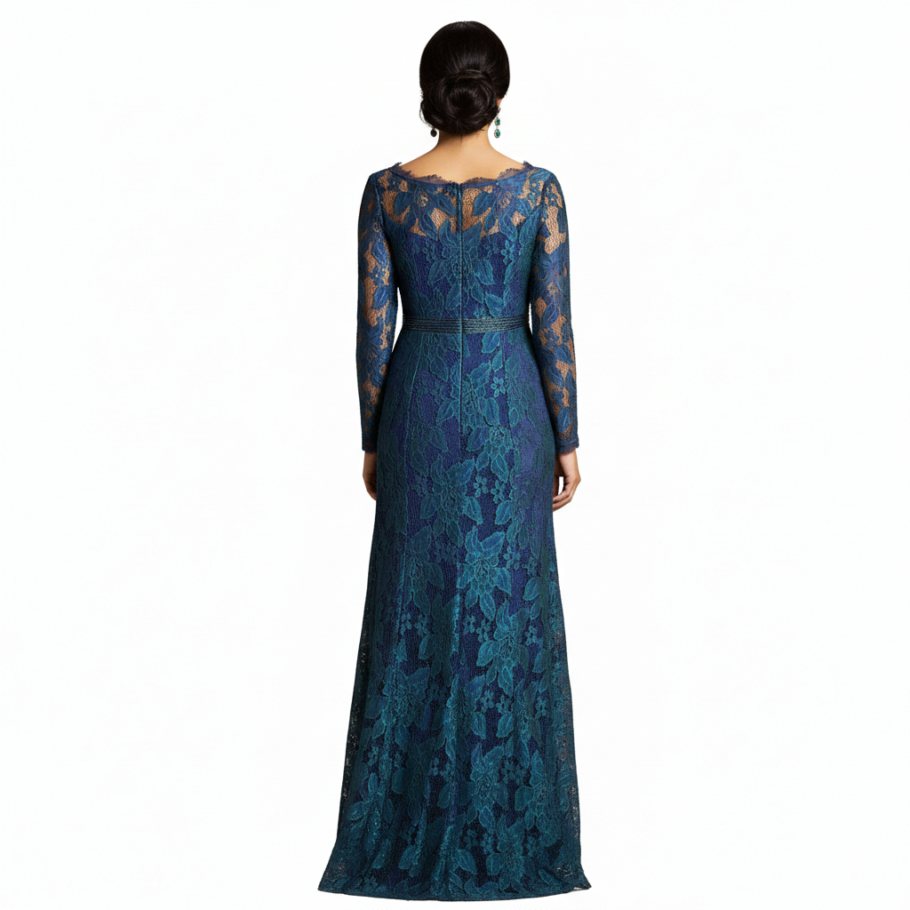 Vestido cruzado de encaje