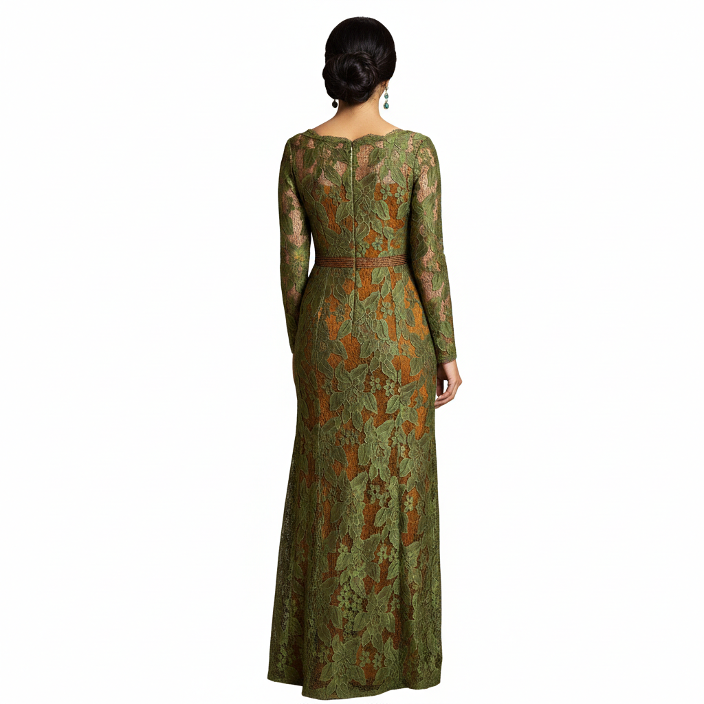 Vestido cruzado de encaje