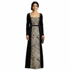 Vestido de terciopelo con encaje