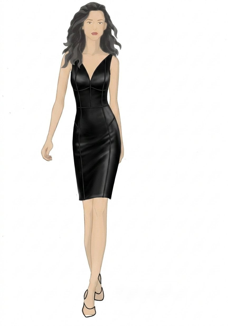 Sweetheart Neck Satin Shift Dress