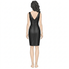 Sweetheart Neck Satin Shift Dress