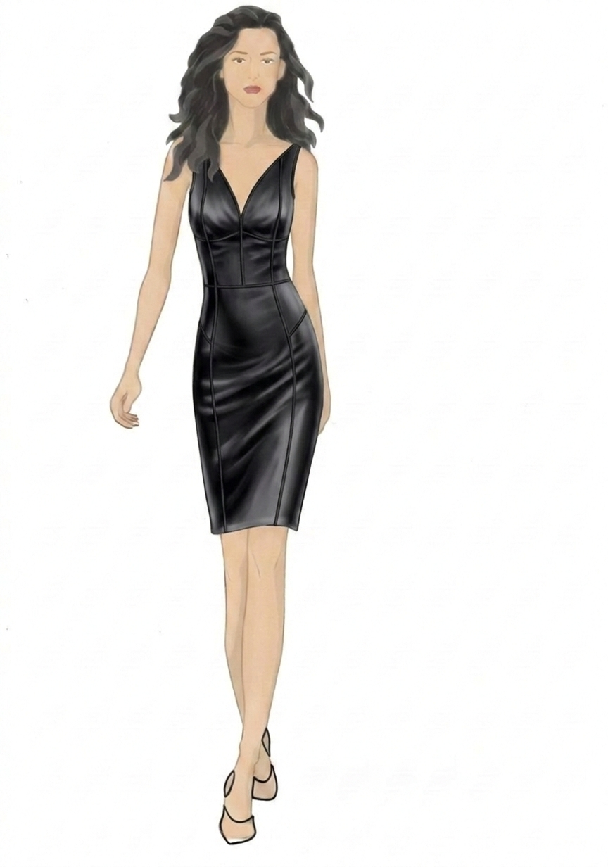 Sweetheart Neck Satin Shift Dress