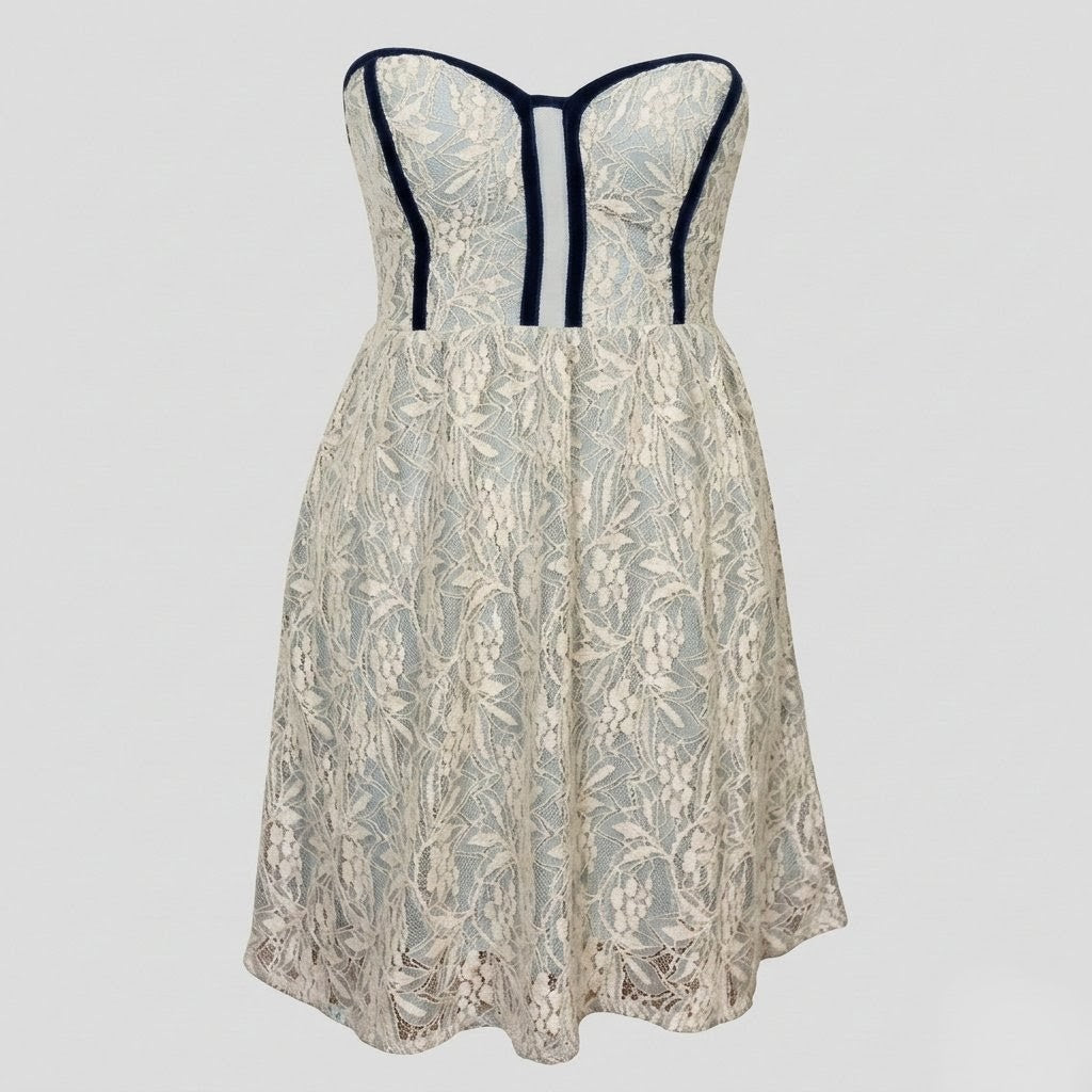 妮娜黑白迷你连衣裙