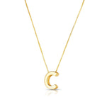 14K Yellow Gold Yours Truly Block Letter Initial C Necklace