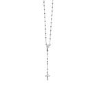 Fine Rosary Chain and Bead Necklace in 925 Sterling Silver