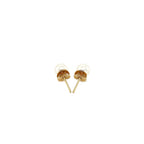 14k Yellow Gold Freshwater Cultured White Pearl Stud Earrings (4mm)