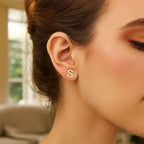 14K Yellow Gold Yours Truly Initial S Stud Earrings