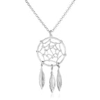 925 Sterling Silver 17 inch Dreamcatcher Pendant Necklace